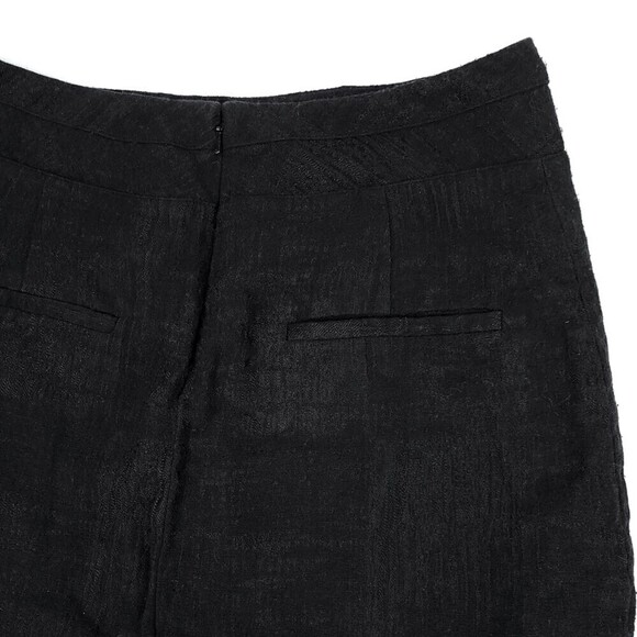 HELMUT LANG Jacquard High Rise Micro Mini Skirt in Black Textured Wool Small - Picture 7 of 14